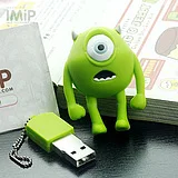 one- open eyes cartoon 8gb usb flash drive green color
