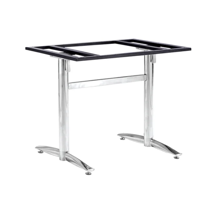 (SP-STL034) Office furniture parts brushed steel metal office table leg