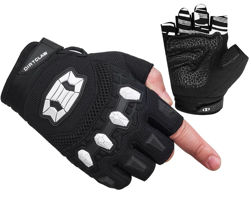 Seibertron Dirtclaw Unisex Adult Racing Mountain Bike/Bicycle Cycling Off-Road Dirt Bike Gel Padded Anti-Slip Fingerless Gloves