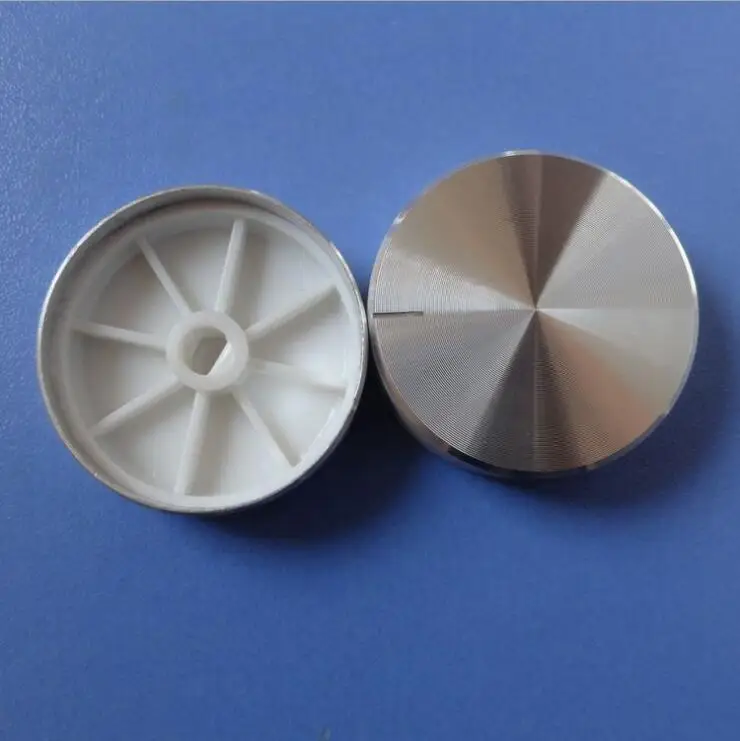 Алюминиевая крышка регулятора громкости звука диаметром 40*12 мм для вала потенциометра диаметром 4,5 мм