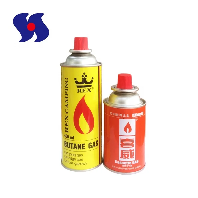 Бутановый газовый картридж, аэрозольный жестяной баллон с клапанами