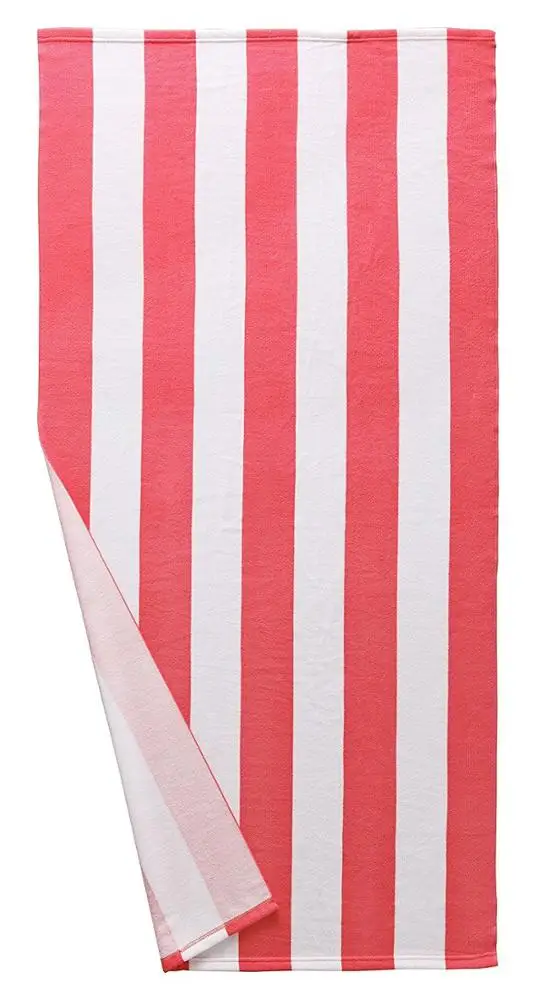 OEKO-TEX Supplier 2018 Wholesale Custom cheap 100% Terry Cotton colorful reactive printed pool bath beach towel with stripe