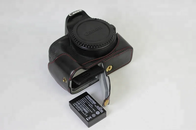 PU Leather Camera Base Case Protective Cover for Canon 100D