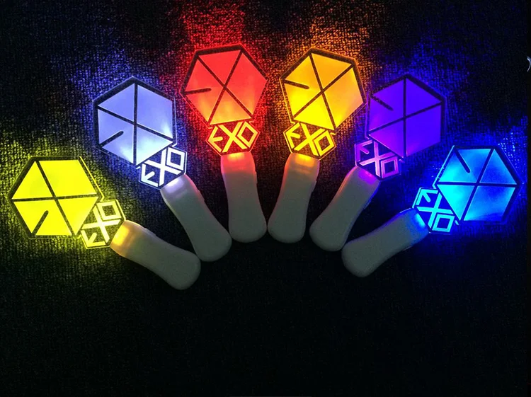 Party And Concert Favour LED lighting Acrylic Rainbow Stick, Singer Name printed LED Cheering Promotional Glowing Stick