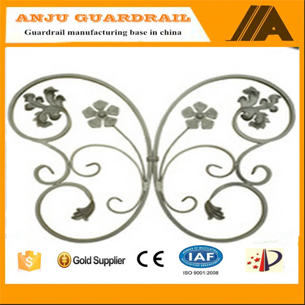 Чугун panel-001 ISO9001: 2008 чугуна рисования wought железный забор дизайн