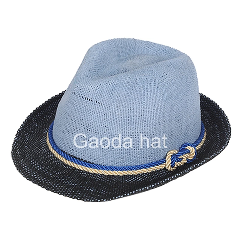 blue fedora wholesale 2 tone hats men and women