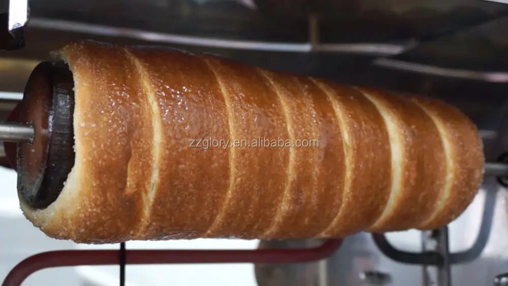 Sweet Traditional Doughnut Cone Kurtos Kalacs Oven Chimney Cake Machine