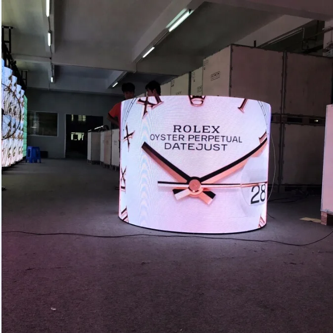 P2.5  Flexible indoor SMD Full Color LED Wall Display Screen cylinder-shape, S-shape, wave-shape Pantalla led Flexible