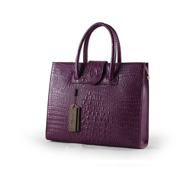 
Wholesale Fashion Crocodile Lady Handbag Real Leather Women Bag Solid Ladies Handbags 