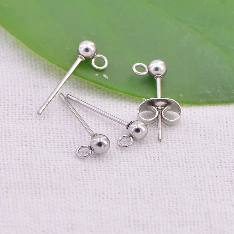 Making earring accessories stainless steel pin with ball head A86272