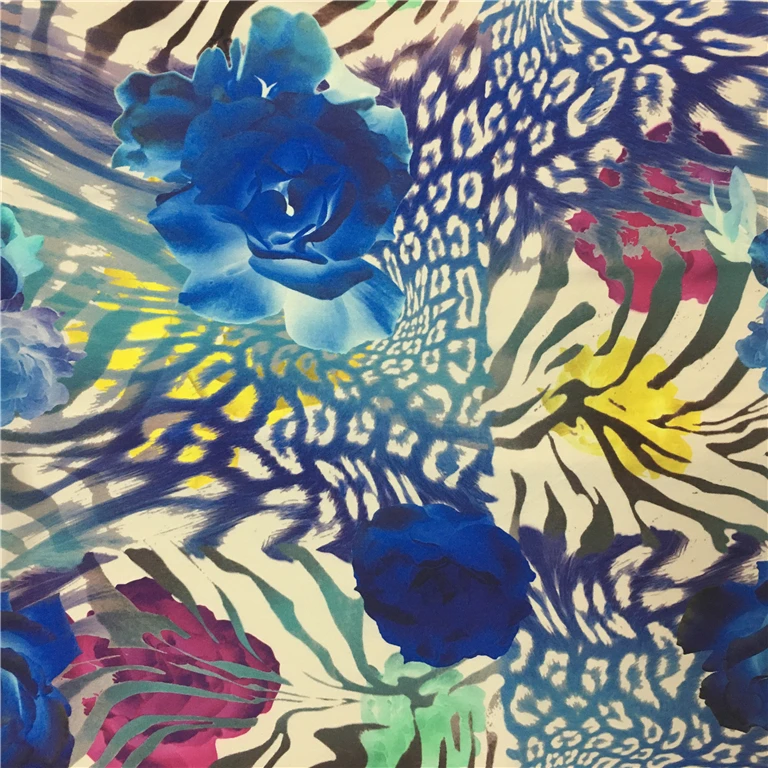 Wholesale high quality competitive price custom digital printing moroccan silk clothes fabric