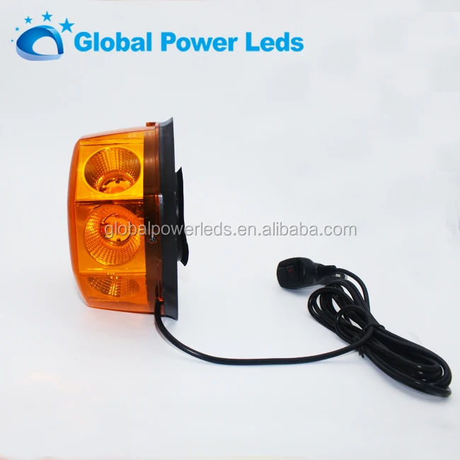 High power LED COB rotating beacon light flashing  light 40w Led warning truck Light yellow for school bus warning led lamp