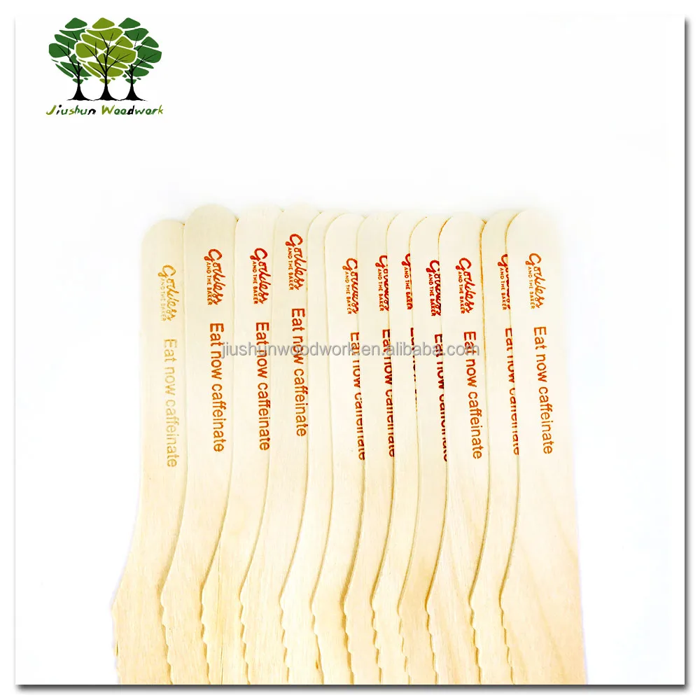 Customized logo disposable wooden cutlery set / fork / spoon