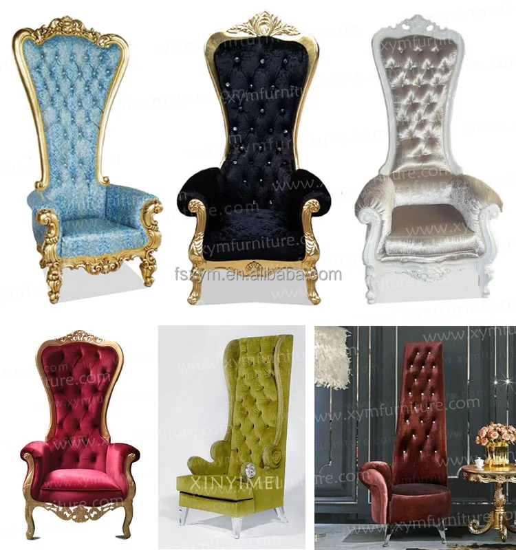 Wholesale modern wedding furniture high back throne king sofa for bride and groom