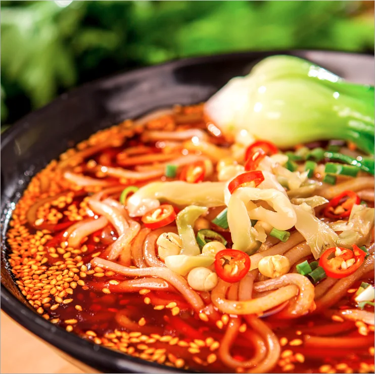 175 г, Чунцин, Органическая Лапша для мгновенного риса, пряный вкус насыпью