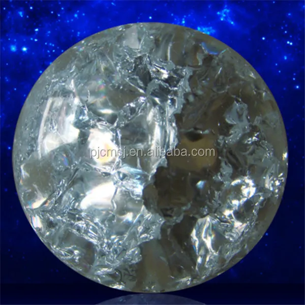 Pure Ice Crack Crystal Glass Ball,Clear K9 Crystal Ball