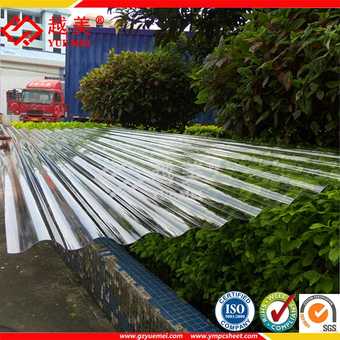 Polycarbonate Corrugated sheet PC Roofing Panels for Greenhouse