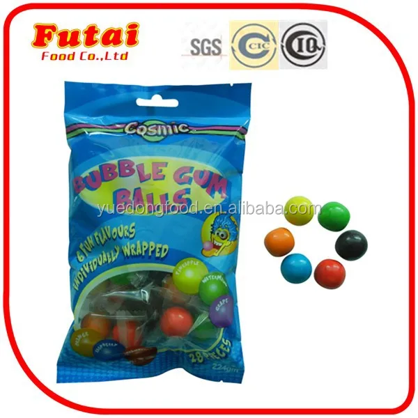 
8g Colorful big ball sweet bubble gum energy football gum 