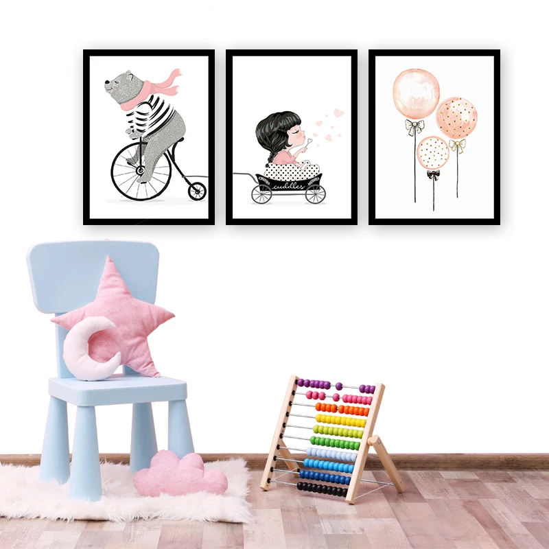 Beautiful flower canvas wall art painting 3pcs easy abstract paintings