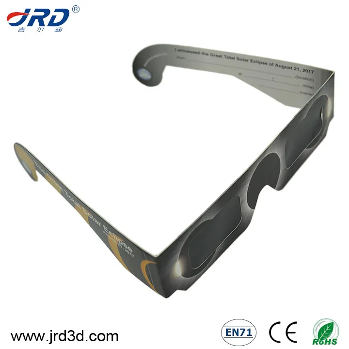 
Custom Logo Classic Cheap 3d Paper Solar Eclipse Glasses 
