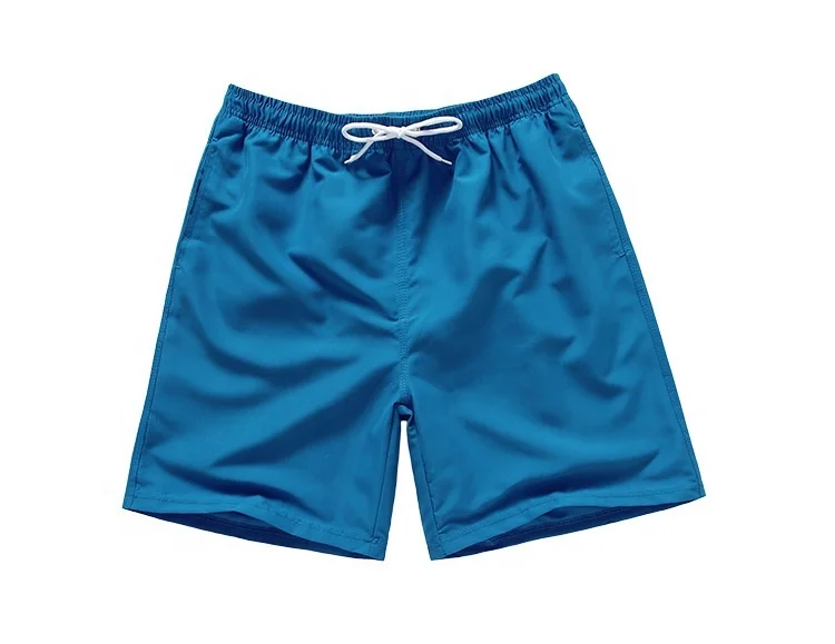 Factory Wholesale Plain Dyed Men Beach Shorts Right Above Knee Length Swim Surf Board Short Pants Quick Dry Holiday Sportswear