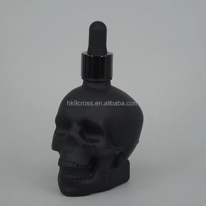 
Child proof skull head dropper e juice bottle matte black 30ml 60ml 120ml 