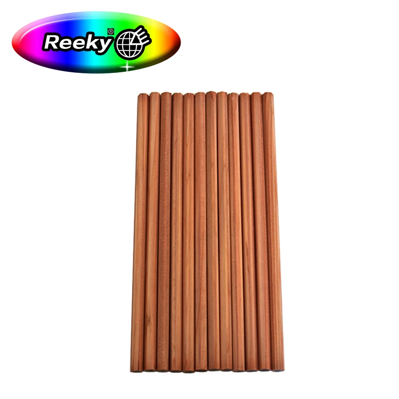 High quality customized logo natural wood led pencil