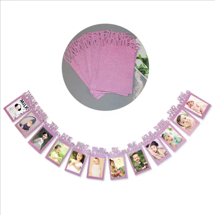 Праздничный баннер для детского дня рождения, 12 месяцев