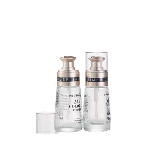 Hot selling luxury kind skin care serum cream glass bottle with pump