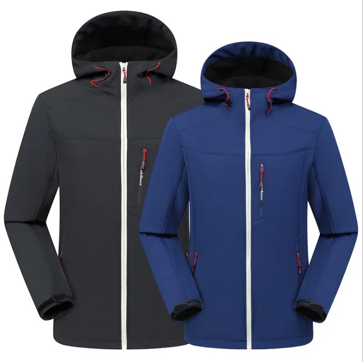 
Waterproof jacket embroidery ykk hiking jackette for men 
