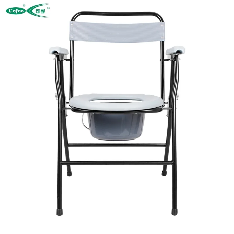 Самый продаваемый Cofoe портативный домашний уход стальной складной Туалет стул