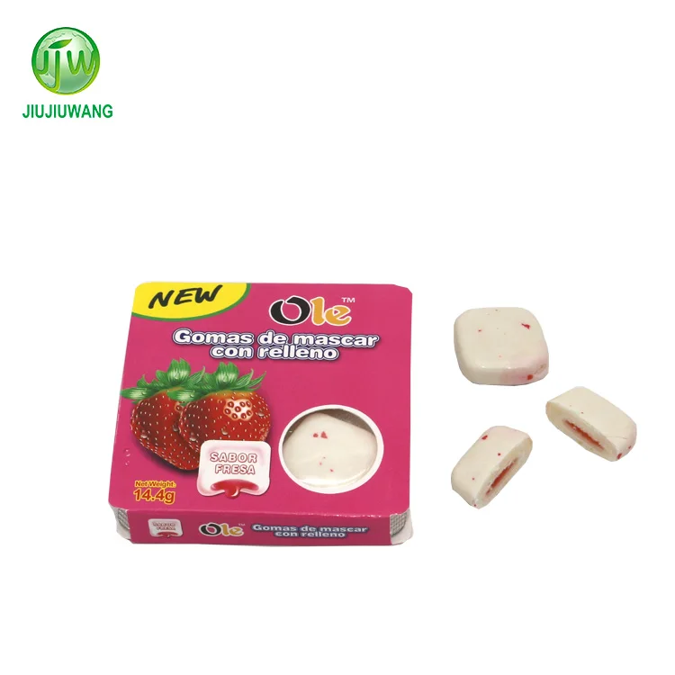 factory direct OEM private label 14g crispy center filled chewing gum