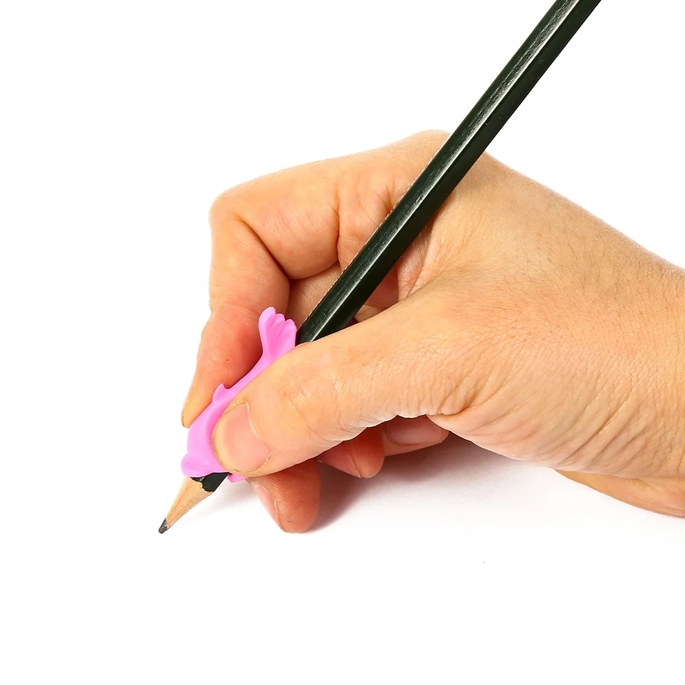 Professional made wholesale education posture correction ergonomic silicone pencil grip