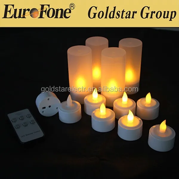 Factory Wholesale Rechargeable Led Tea Light Candle with Remote