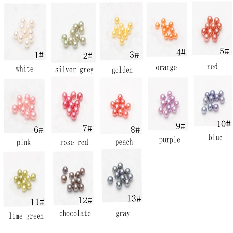 6-8mm zhuji natural freshwater mix color round pearl price loose pearl