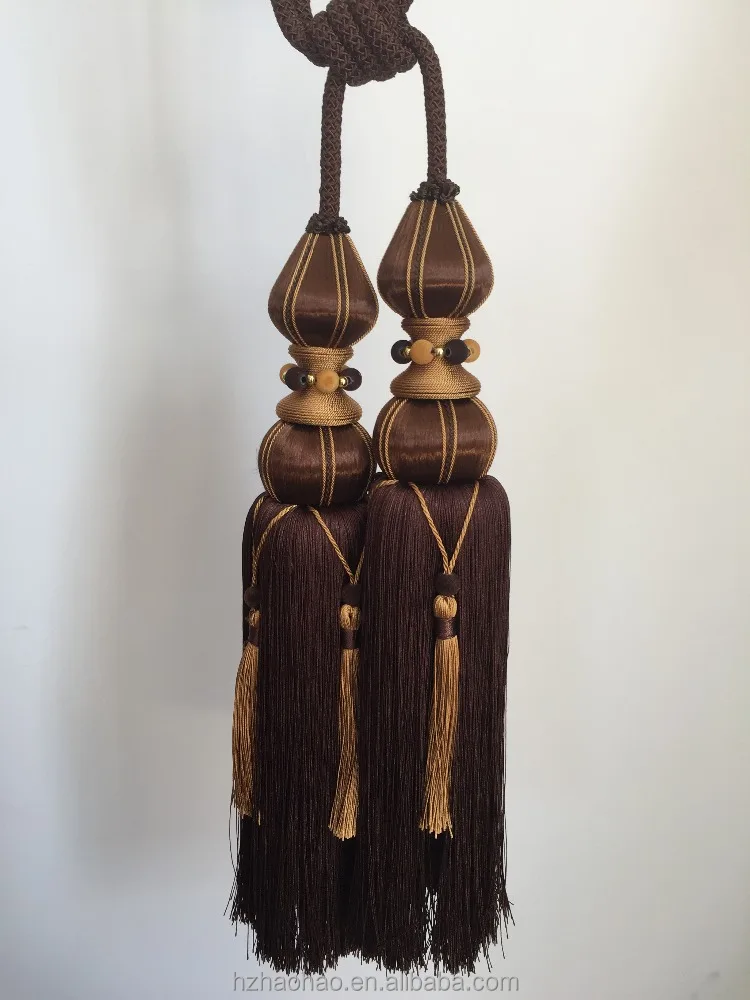 
polyester tassel acrylic bead tassel decoration tassel for curtain 