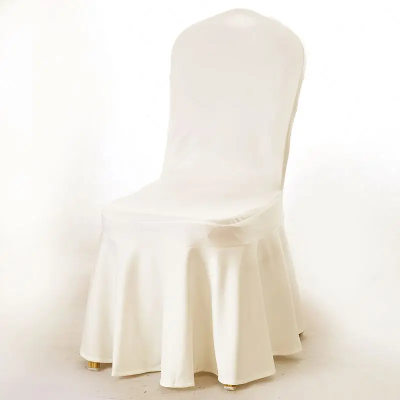 Universal Spandex Lycra Spandex Stretch Chair Cover Pink Half Ruffled Chair Cover Skirt