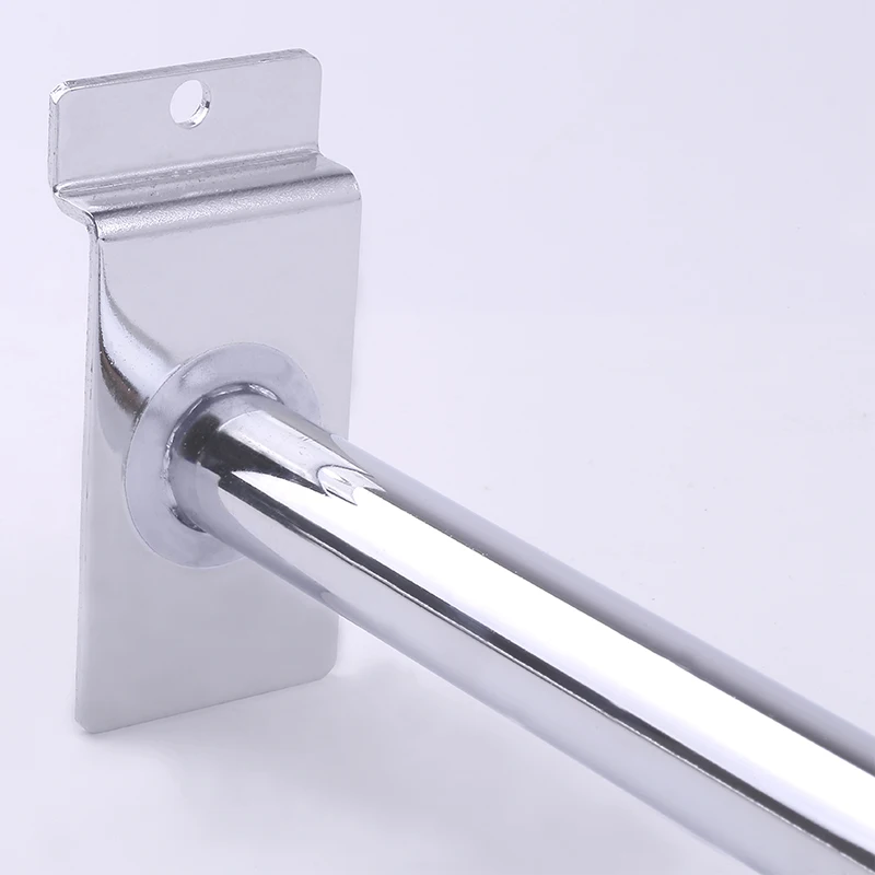 Fast delivery circular pipe metal bra hanger hanging slat board plate slatwall hooks for bra clothes showing