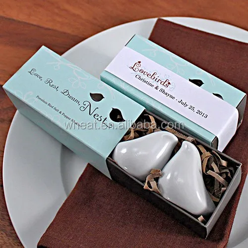 Wedding Favors Ceramic Love Birds Salt and Pepper Shaker