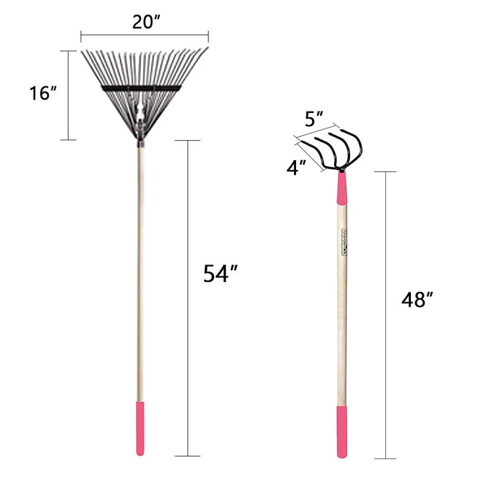Garden Tools Set for women -Shovel Forged Hoe Bow Rake