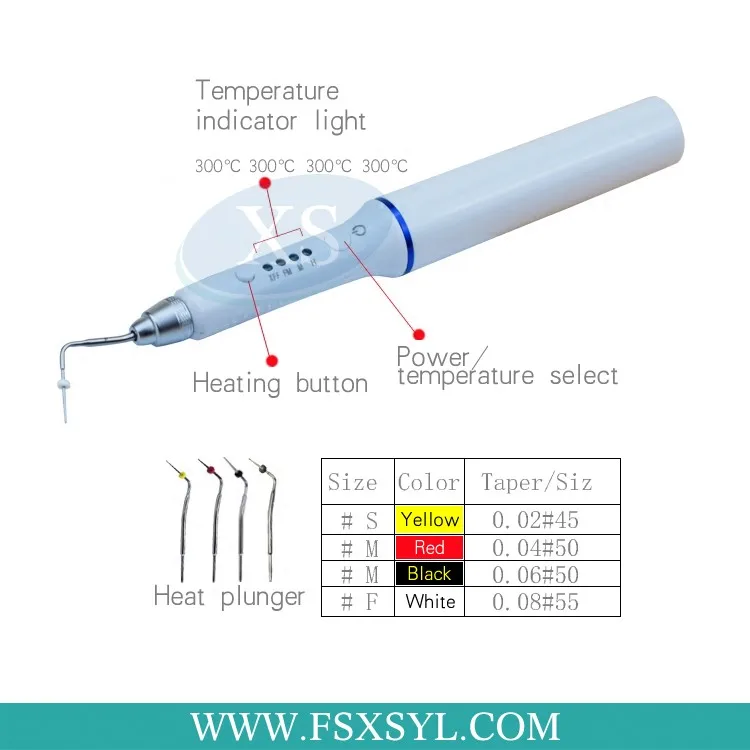 Dental Cordless Gutta Percha Obturation Pen with Tips