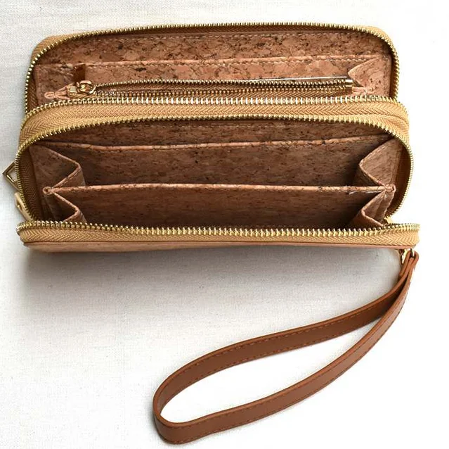 Natural Cork Leather Wallet for Men Clutch Wholesale