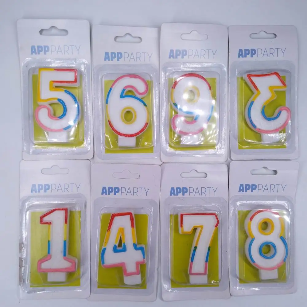hot sale high quality custom number birthday candle
