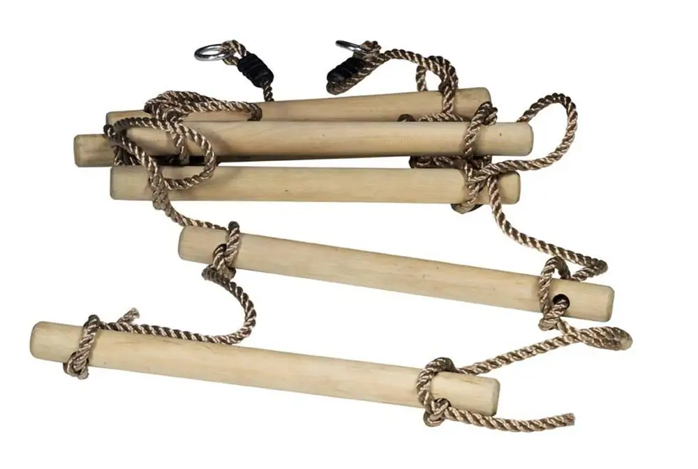 
Wooden Rope Ladder for Kids Swing Sets and Climbing Frames 