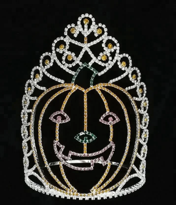 Pumpkin Theme Custom Tiara Kids Halloween Pageant Crown