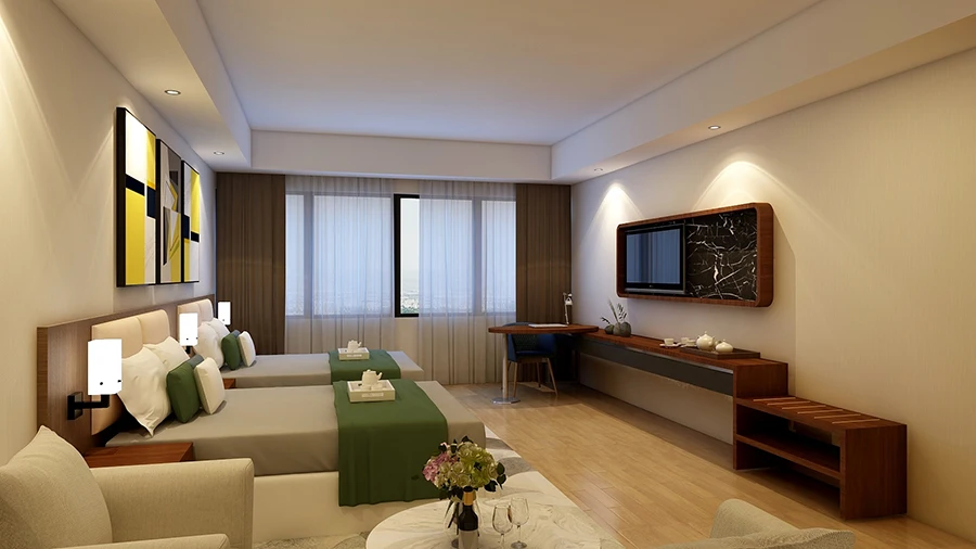 Apartment Project Furniture Customized Hotel Bedroom Furniture Sets For Sale