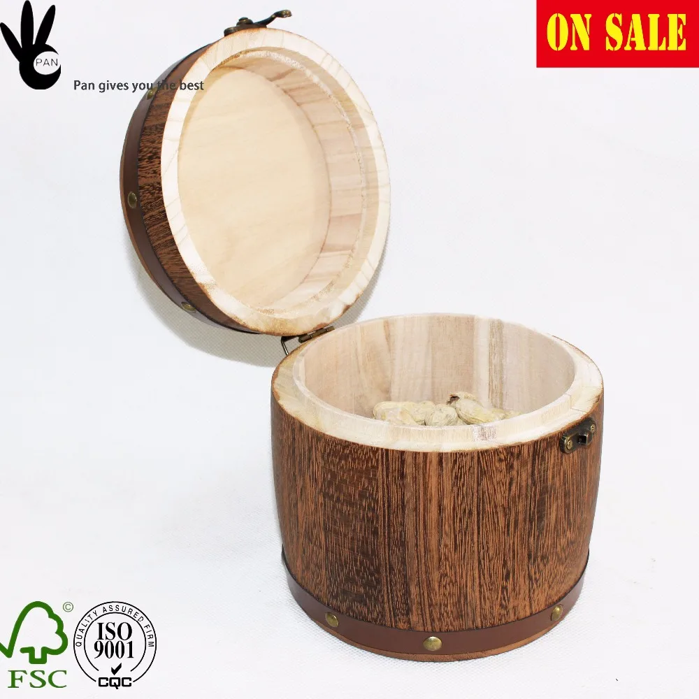 China wholesale Home & Bar Use Customized logo coffee wooden barrel