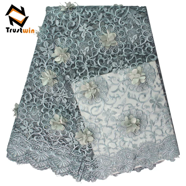 wholesale price 3d dress beaded french embroidery african swiss lace fabric