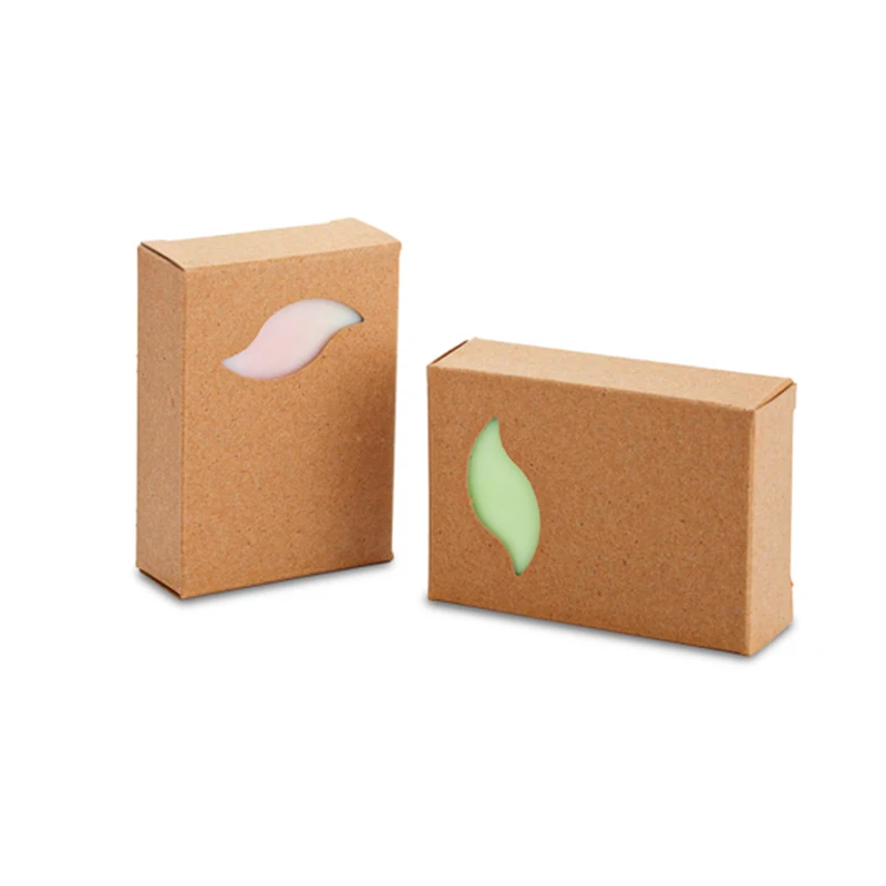 Custom cheap price natural brown recyclable soap kraft paper package box