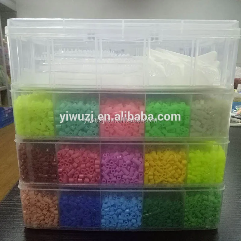 Manufacturer 30000PCS Fuse Beads with Tweezers Pegboard Ironing Paper clip and Case